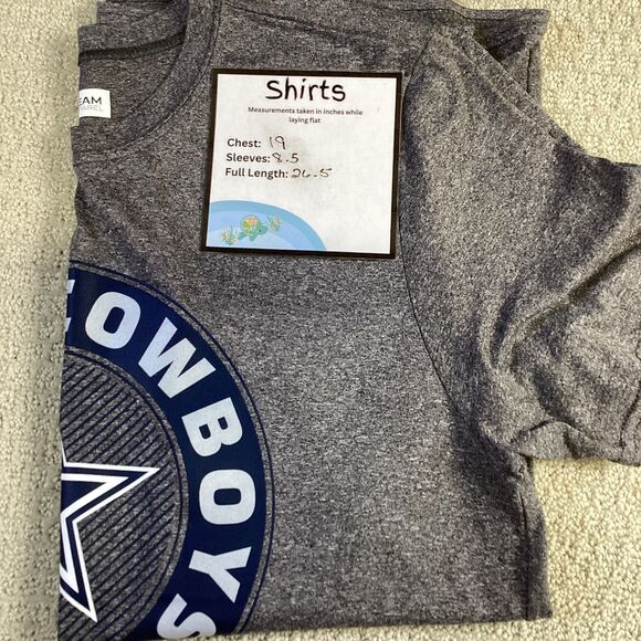 Dallas Cowboys NFL Team Apparel Men's Gray Heather Short Sleeve T-Shirt Size S - Picture 6 of 6